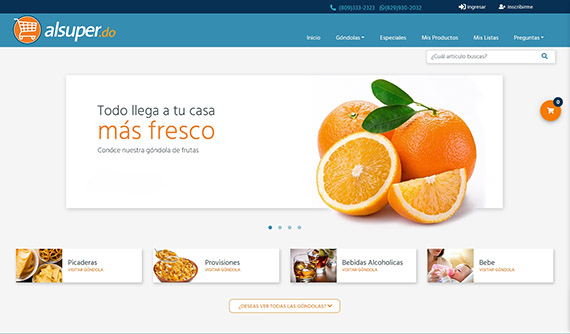 Online supermarket AlSuper.do